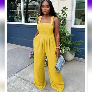 Plus size Yellow Women's Jumpsuit